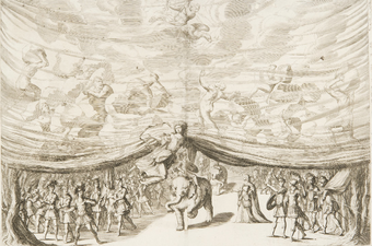 Décor pour l'opéra d'Antonio Draghi La monarchia latina trionfante, 1678.