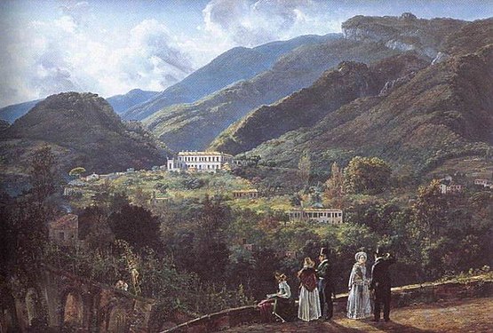 La Real Casina di Quisisana, pintura de 1810 de Johan Christian Dahl