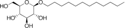 Structural formula of lauryl glucoside