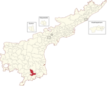 Legislative Assembly constituencies of Andhra Pradesh (166-Chandragiri highlighted).png