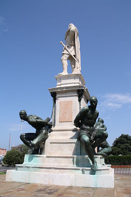 The Monumento dei Quattro Mori recently restored