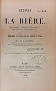 Louis Pasteur, Études sur la bière, 1873.