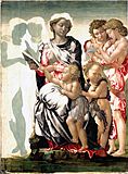 Michelangelo, The Virgin and Child with Saint John and Angels (The Manchester Madonna), 1497