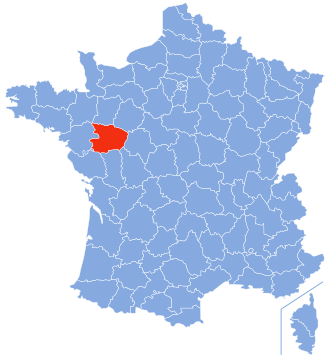 Location of Maine-et-Loire in France Maine-et-Loire-Position.svg