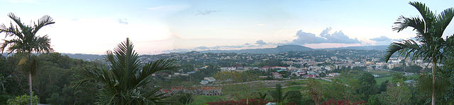 Panorama of Mandeville viewed looking North from Bloomfield Great House restaurant