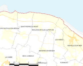 Poziția localității Englesqueville-la-Percée