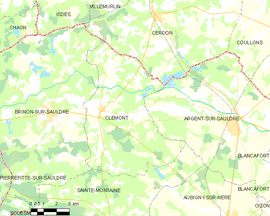 Mapa obce Clémont