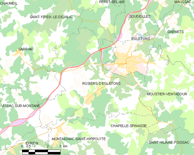 Poziția localității Rosiers-d'Égletons