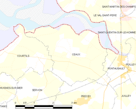 Mapa obce Céaux