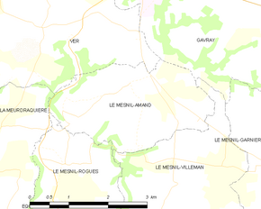 Poziția localității Le Mesnil-Amand