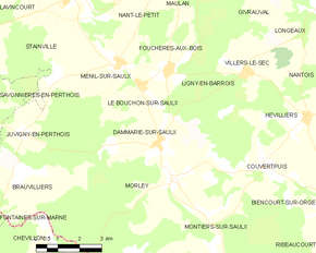 Poziția localității Dammarie-sur-Saulx