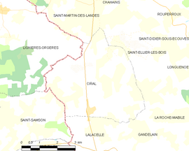 Mapa obce Ciral