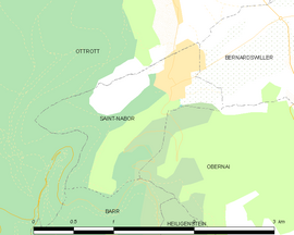 Mapa obce Saint-Nabor