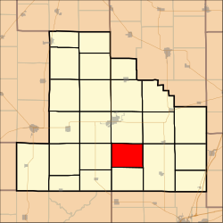 Clarksburg Township Shelby County, Illinois.svg vurgulayarak Harita