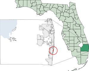 Map of Florida highlighting Ocean Ridge.svg