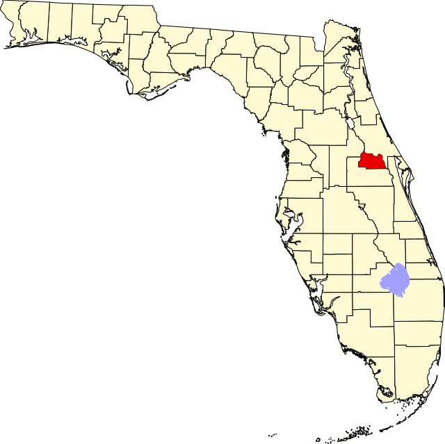 セミノール郡の位置を示したフロリダ州の地図
