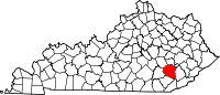 Округ Клей, Кентукки на карте