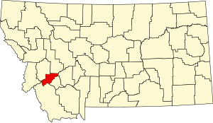 Carte du Montana mettant en évidence le comté de Deer Lodge