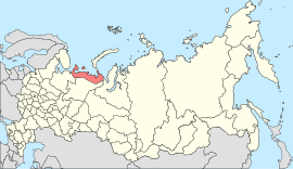 Ненэй автоном округ на карте России