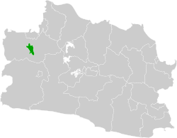 Map of West Java highlighting Bogor City.svg