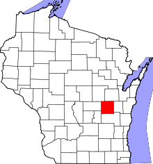 Harta e Winnebago County në Wisconsin