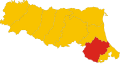 Collocatio finium Provinciae Foroliviensis-Caesenatis in Regione Aemilia-Romania.