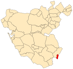 Location within Cádiz