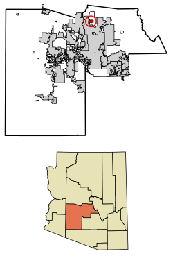 Location in Maricopa County, Arizona