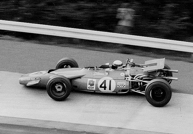 Jackie Stewart pictured with the Matra MS84 at the Nürburgring