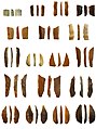 Microlith tools from Ein Qashish South, Jezreel Valley, Israel, Kebaran and Geometric Kebaran deposits (ca. 23ka and ca. 16.5ka BP).jpg