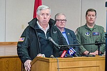 Parson at a press conference in 2019 Mike Parson 2019.jpg