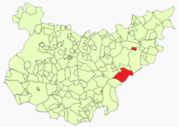 Kaart van Monterrubio de la Serena