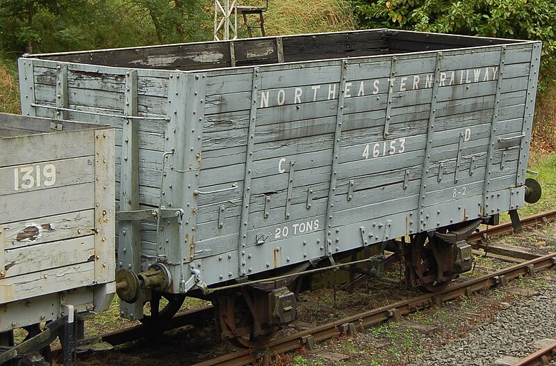 File:NER 20 ton coal hopper, Town railway, Beamish Museum, 11 September 2011 (3).jpg