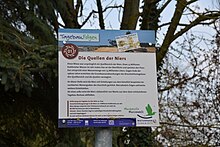 Hinweis auf das ursprüngliche Quellgebiet der Niers in Kuckum