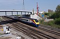 2013-10-25 East Midlands Trains 222008 passes Lenton South Junction.