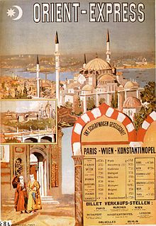 Historisches Werbeplakat des Orient-Express aus dem Jahr 1891