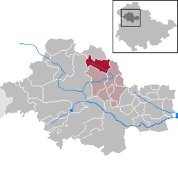 Tidigare läge för kommunen Obermehler i Unstrut-Hainich-Kreis