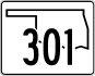 State Highway 301 marker