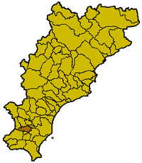 Locatie van Ortovero in Savona (SV)