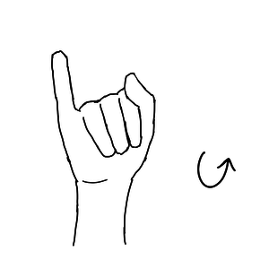 Polish Sign Language - letter J