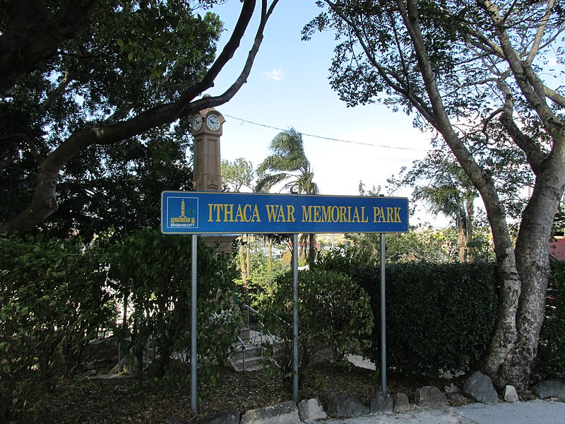 File:Paddington QLD ithaca war memorial sign.jpg