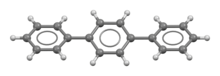 Ball-and-stick-modell av para-terfenyl