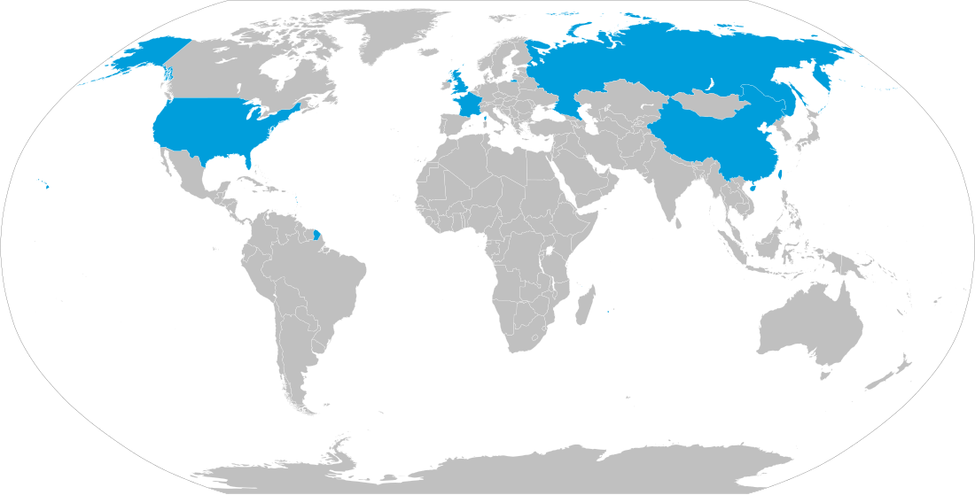 Miembros permanentes del Consejo de Seguridad de las Naciones Unidas