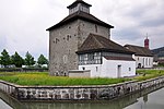 Stiftsstatthalterei with castle tower and moat