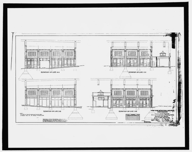 File:Photocopy of drawing no. C-3724-1, dated 16 July 1917, entitled "New York Municipal Railway Corporation, Coney Island Terminal, Interior Elevations of Waiting Room, Stillwell Avenue HAER NY-325-48.tif