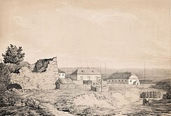 Руіны Каралінскага замка. Н. Орда, 1875 г.