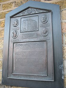 Plaque at the site of the old hospital in Southwark Bridge Road Plaque on the site of the Evelina Hospital - geograph.org.uk - 1750140.jpg