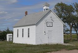 Plaĉa Ridge Church (Phillips Co, Ks) de SW 1.JPG