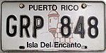 Puerto Rico 1987 car license plate "Isla Del Encanto".jpg