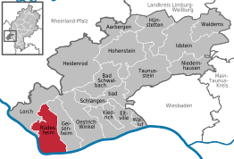 Kaart van Rüdesheim am Rhein